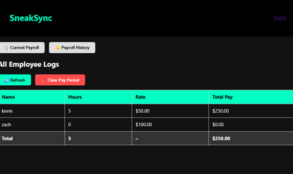 SneakSync Payroll Automation