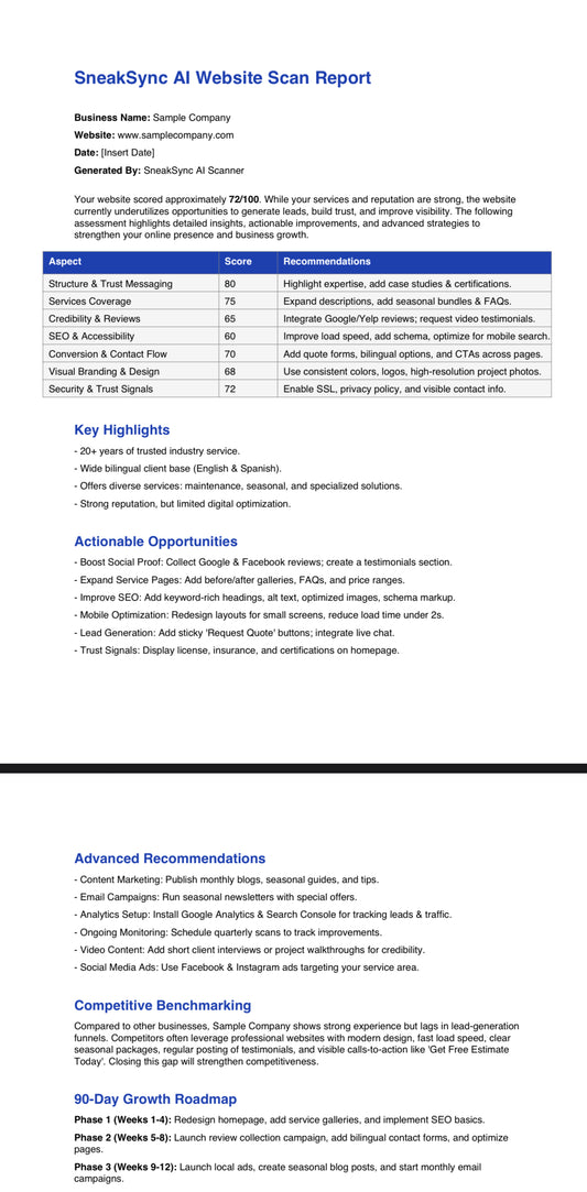 AI Website Scanner